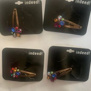 4 Indeed! 1pc Vintage  Hair-clips with Beautiful stones.
